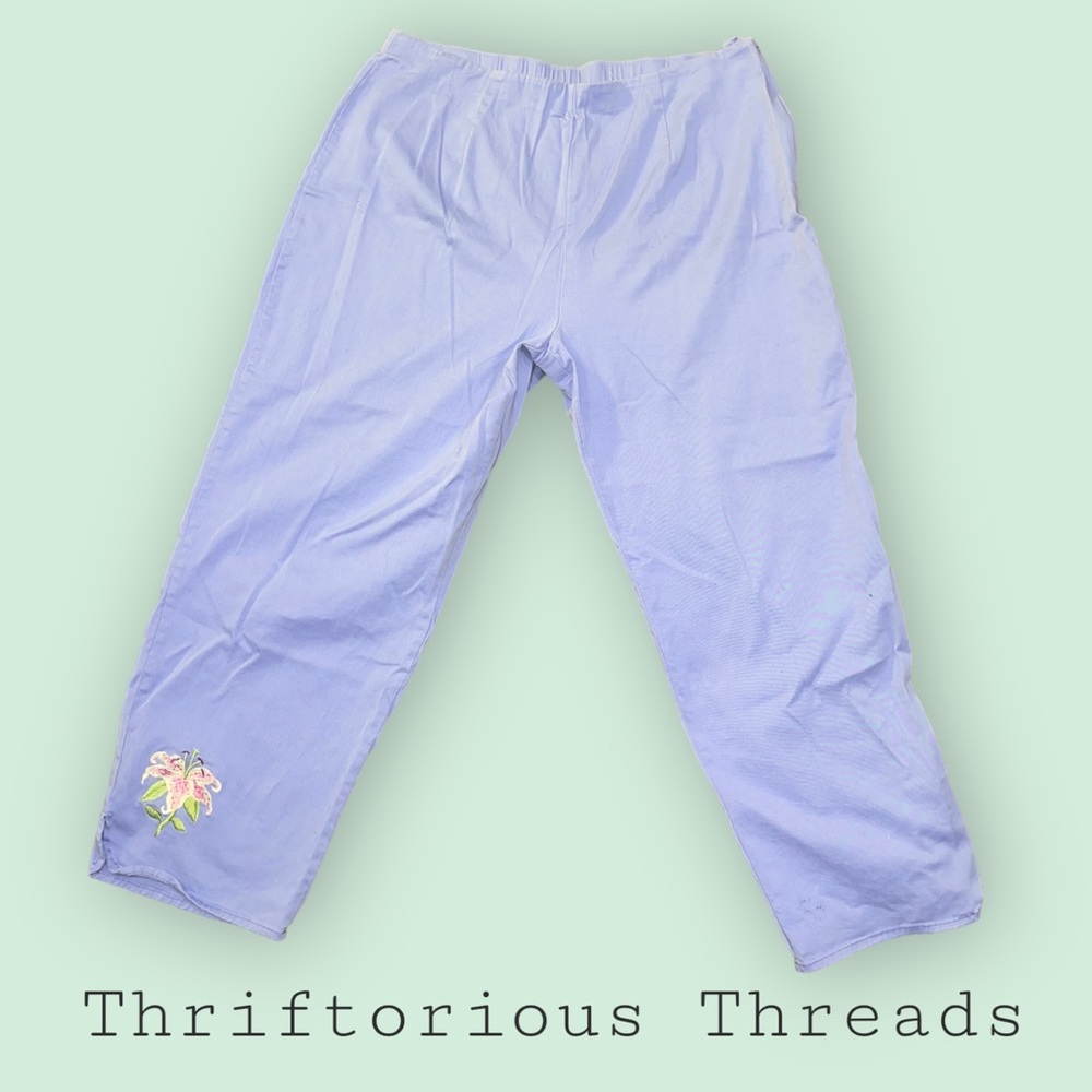 Vintage Bob Mackie Embroidered Capri Pants
